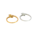 Load image into Gallery viewer, 14k Solid Gold Double Line Diamond Ring.
