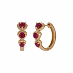 Load image into Gallery viewer, EHZ57588. 14K Solid Gold Fancy Gemstone Hoops