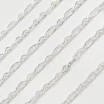 Load image into Gallery viewer, Buy Sterling Silver Textured Long and Short Link Chain