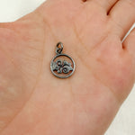 Load image into Gallery viewer, DC192. Diamond & Sterling Silver Fancy Round Charm