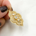 Load image into Gallery viewer, Diamond Sterling Silver Fancy Shape Pendant with Gemstone
