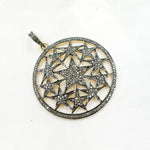 Load image into Gallery viewer, DP161. Diamond Silver Circle Start Pendant