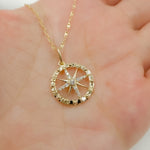 Load image into Gallery viewer, PN417374. 14k Solid Gold Diamond North Star Charm