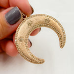 Load image into Gallery viewer, DP190. Diamond Sterling Silver Moon Pendant