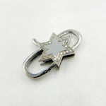 Load image into Gallery viewer, Silver Star Enamel Trigger Clasps