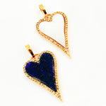 Load image into Gallery viewer, Sterling Silver Heart Stone Pendants