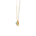 Load image into Gallery viewer, NFG71492TQ. 14K Solid Gold Diamond and Turquoise Eye Necklace