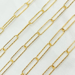Load image into Gallery viewer, Gold Plated Sterling Silver Diamond Cut Paperclip Chains