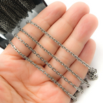 Load image into Gallery viewer, Z37OX. Oxidized Sterling Silver Thick Cable Link Chain
