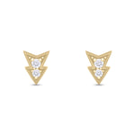 Load image into Gallery viewer, EFA54267. 14K Solid Gold Diamond Arrow Studs