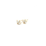 Load image into Gallery viewer, EFG51972. 14k Solid Gold Diamond Flower Studs