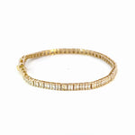 Load image into Gallery viewer, BR406996. 14K Solid Gold Natural Diamond Baguette Tennis Bracelet
