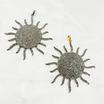 Load image into Gallery viewer, DP067. Diamond & Sterling Silver Sun Pendant