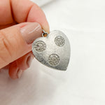 Load image into Gallery viewer, DP550. Diamond Sterling Silver Heart Pendant with Circles