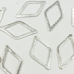 Load image into Gallery viewer, White Sterling Silver Brushed Diamond Connectors