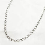 Load image into Gallery viewer, White Rhodium 925 Sterling Silver Textured Cable Necklace. 80DRH
