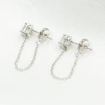 Load image into Gallery viewer, EFI52161. 14k Solid Gold Diamond Dangle Studs