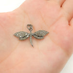 Load image into Gallery viewer, DP147. Diamond Silver Dragonfly Pendant