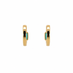 Load image into Gallery viewer, CE97352TQ5X3. 18K Solid Gold Diamond & Turquoise Earrings