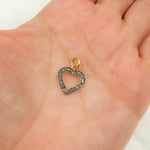 Load image into Gallery viewer, DC877. Diamond Sterling Silver Heart Charm