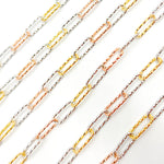 Load image into Gallery viewer, Shop Now Tri-color Sterling Silver Paperclip Chain