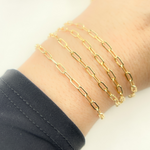 Load image into Gallery viewer, 14K Gold Filled Paperclip Flat Link Chain