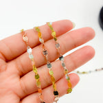 Load image into Gallery viewer, Z122GSR. White Silver, Gold Plated, and Rose Gold Plated Silver Marina Chain