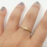 Load image into Gallery viewer, 14K Solid Gold Eye Diamond Ring.