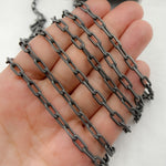 Load image into Gallery viewer, Oxidized 925 Sterling Silver Smooth Paperclip Chain
