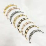 Load image into Gallery viewer, DP494. Diamond Sterling Silver Connector Moon Pendant