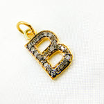 Load image into Gallery viewer, DC176. Diamond Sterling Silver Letter "B" Charm