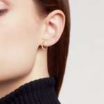 Load image into Gallery viewer, 14k Gold Baguette Hoops