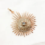 Load image into Gallery viewer, Diamond Sterling Silver Fancy Shape Pendant with Gemstone