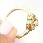 Load image into Gallery viewer, 14K Solid Gold Diamond Heart Ring.