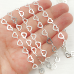 Load image into Gallery viewer, 925 Sterling Silver Open Heart Shape Link Chains