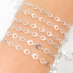 Load image into Gallery viewer, V20SS. Sterling Silver Circle Link Chain