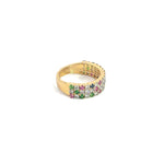 Load image into Gallery viewer, 14k Solid Gold Diamond Mix Stones Ring.