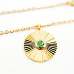 Load image into Gallery viewer, Gold Diamond and Emerald Mix Shapes Fancy Necklace