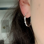 Load image into Gallery viewer, Buy White Gold Hoops