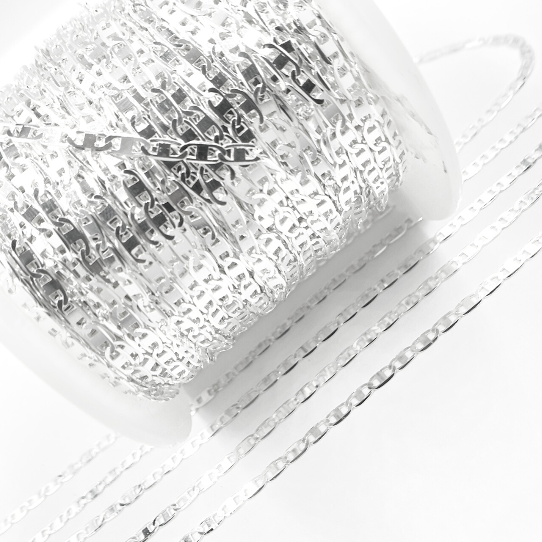 Z83SS.  Sterling Silver Flat Marina Chain
