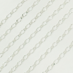 Load image into Gallery viewer, 925 Sterling Silver Long and Short Links Chain. V239SS
