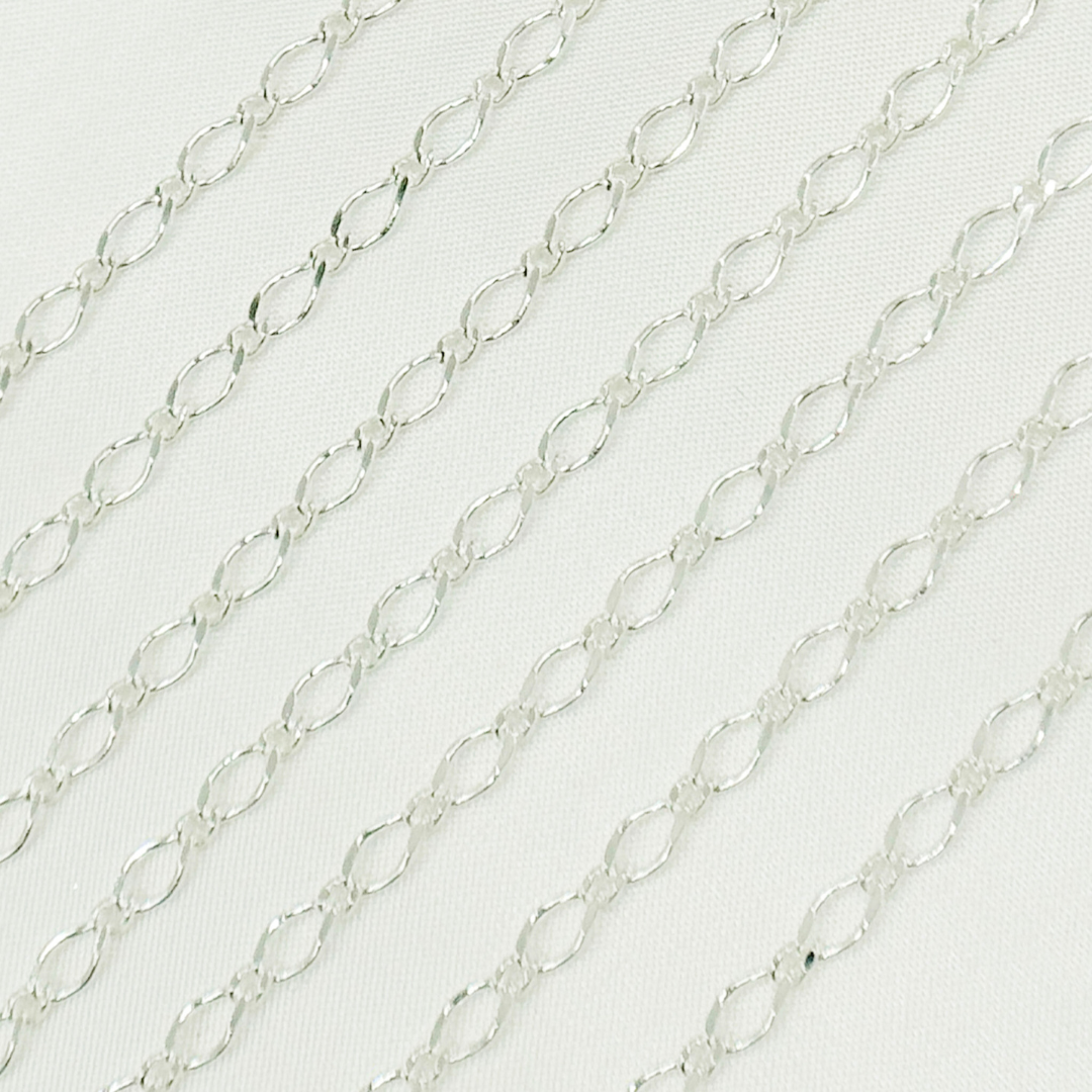 925 Sterling Silver Long and Short Links Chain. V239SS