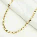 Load image into Gallery viewer, 14K Yellow Hollow Gold Smooth Paperclip Chain