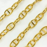 Load image into Gallery viewer, 564MTGP. Gold Plated Sterling Silver Thick Marina Link Hollow Chain