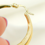 Load image into Gallery viewer, GER131. 14K Solid Gold Hollow Hoop Earrings