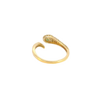 Load image into Gallery viewer, 14k Solid Gold Diamond and Emerald Snake Ring.