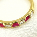 Load image into Gallery viewer, 14K Solid Yellow Gold Diamond and Ruby Ring.