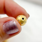 Load image into Gallery viewer, Pave Diamond &amp; 925 Sterling Silver Gold Plated Round Bead. DC096
