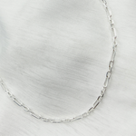 Load image into Gallery viewer, 925 Sterling Silver Flat Paperclip Necklace. Z53SSNecklace
