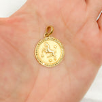 Load image into Gallery viewer, Shop Now Sterling Silver Round Aries Zodiac Pendant